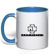 Чашка с цветной ручкой Rammstein logo Ярко-синий фото
