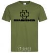 Мужская футболка Rammstein logo Оливковый фото