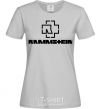 Women's T-shirt Rammstein logo grey фото