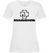 Women's T-shirt Rammstein logo White фото