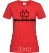 Women's T-shirt Rammstein logo red фото