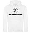 Men`s hoodie Rammstein logo White фото