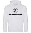 Men`s hoodie Rammstein logo sport-grey фото