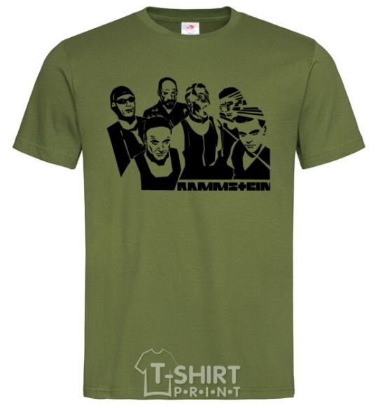 Men's T-Shirt Rammstein band millennial-khaki фото