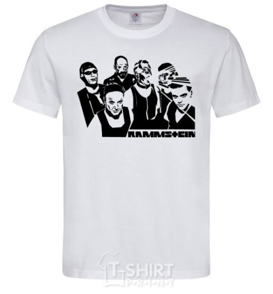 Men's T-Shirt Rammstein band White фото