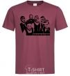 Men's T-Shirt Rammstein band burgundy фото