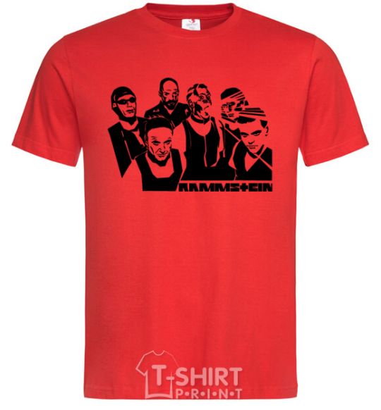Men's T-Shirt Rammstein band red фото