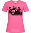 Женская футболка Rammstein группа Ярко-розовый фото