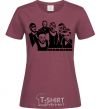 Women's T-shirt Rammstein band burgundy фото