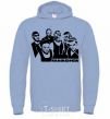 Men`s hoodie Rammstein band sky-blue фото