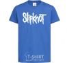 Kids T-shirt Slipknot inscription royal-blue фото