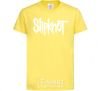 Kids T-shirt Slipknot inscription cornsilk фото