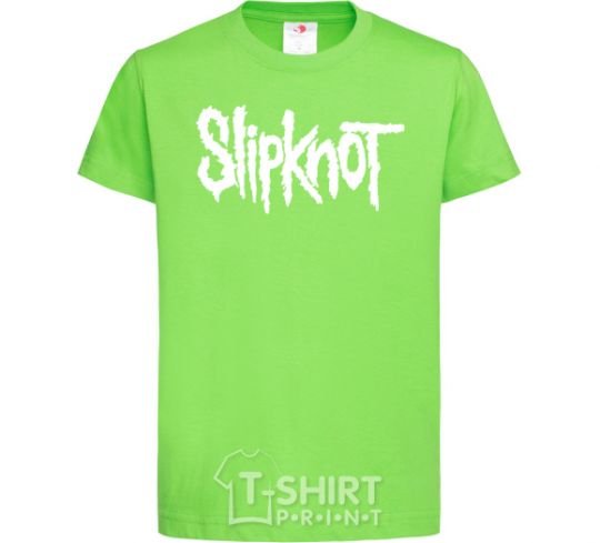 Kids T-shirt Slipknot inscription orchid-green фото