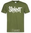 Men's T-Shirt Slipknot inscription millennial-khaki фото
