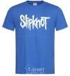 Men's T-Shirt Slipknot inscription royal-blue фото