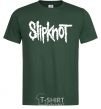 Men's T-Shirt Slipknot inscription bottle-green фото