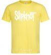 Men's T-Shirt Slipknot inscription cornsilk фото