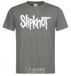 Men's T-Shirt Slipknot inscription dark-grey фото