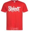 Men's T-Shirt Slipknot inscription red фото