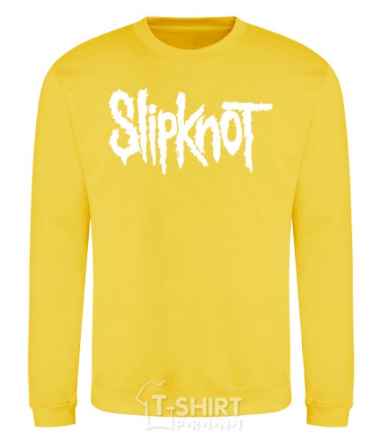 Свитшот Slipknot надпись Солнечно желтый фото