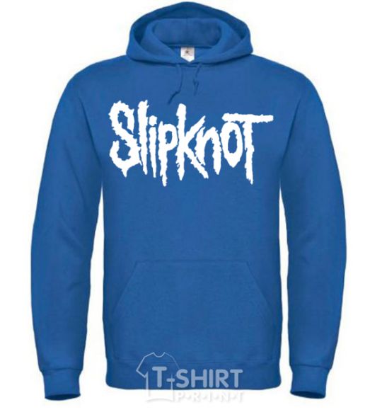 Мужская толстовка (худи) Slipknot надпись Сине-зеленый фото