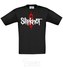 Kids T-shirt Slipknot logotype black фото