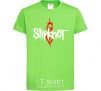 Kids T-shirt Slipknot logotype orchid-green фото