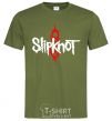 Men's T-Shirt Slipknot logotype millennial-khaki фото