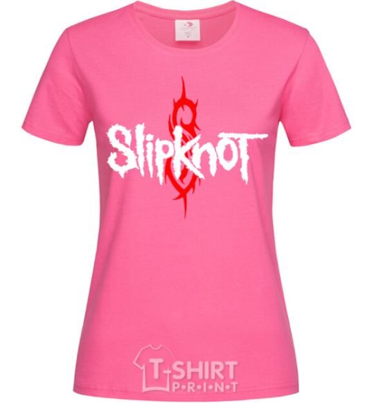 Women's T-shirt Slipknot logotype heliconia фото