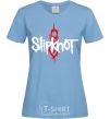 Женская футболка Slipknot logotype Голубой фото
