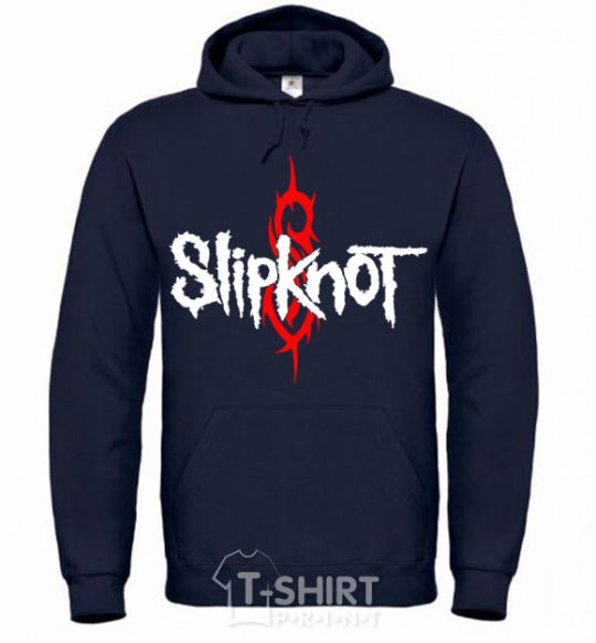 Мужская толстовка (худи) Slipknot logotype Темно-синий фото