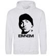 Men`s hoodie Eminem face sport-grey фото