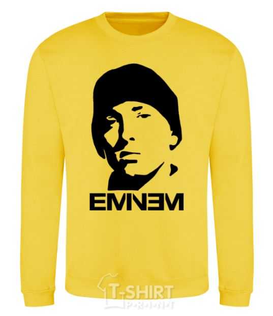 Sweatshirt Eminem face yellow фото