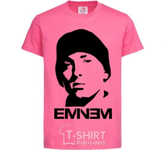 Детская футболка Eminem face Ярко-розовый фото