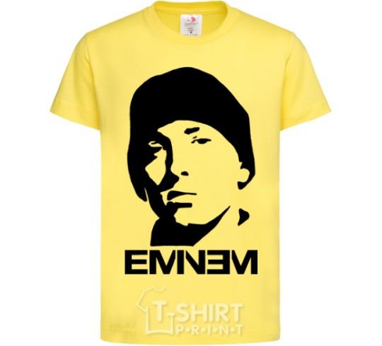 Kids T-shirt Eminem face cornsilk фото