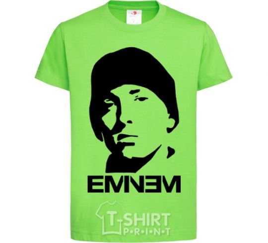 Kids T-shirt Eminem face orchid-green фото