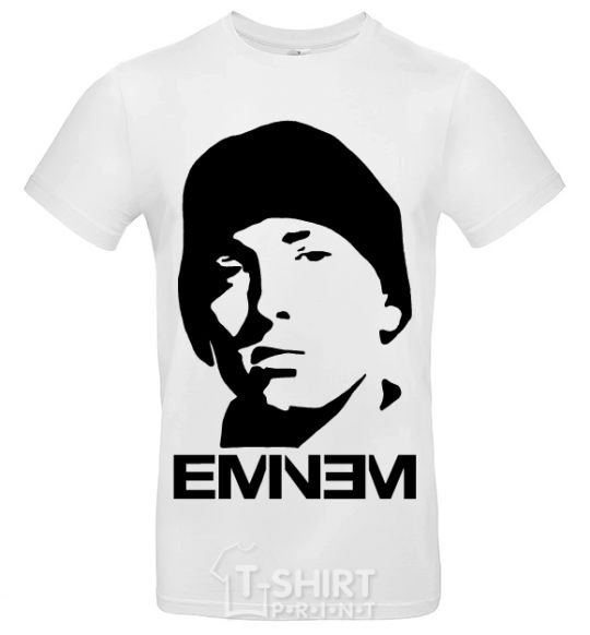 Мужская футболка Eminem face Белый фото