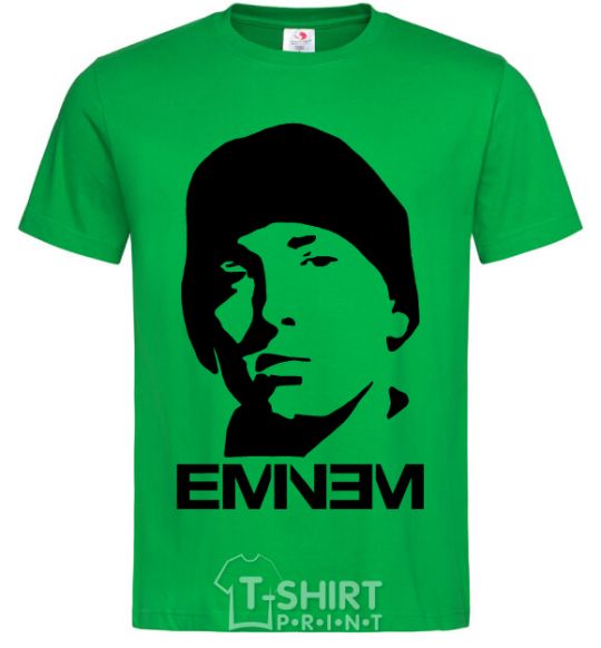 Мужская футболка Eminem face Зеленый фото