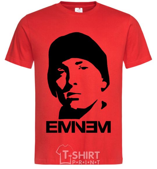 Мужская футболка Eminem face Красный фото