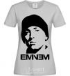 Женская футболка Eminem face Серый фото