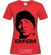 Women's T-shirt Eminem face red фото