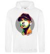 Men`s hoodie Eminem color face White фото