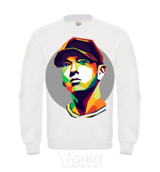 Sweatshirt Eminem color face White фото