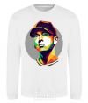 Sweatshirt Eminem color face White фото