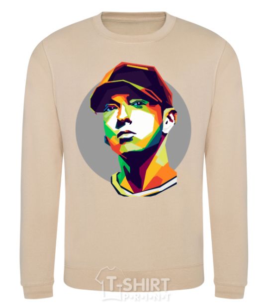 Sweatshirt Eminem color face sand фото