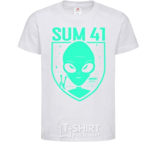 Kids T-shirt Sum 41 alien White фото