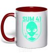 Чашка с цветной ручкой Sum 41 alien Красный фото