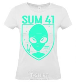 Women's T-shirt Sum 41 alien White фото