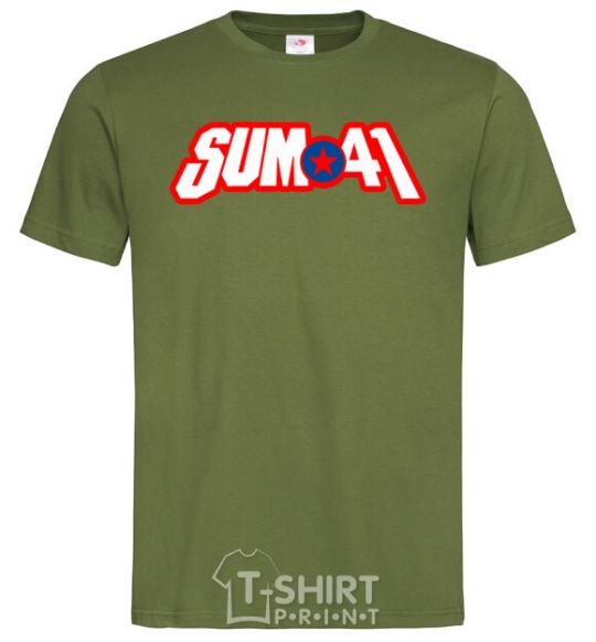Мужская футболка Sum 41 logo Оливковый фото