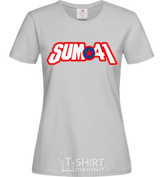 Women's T-shirt Sum 41 logo grey фото